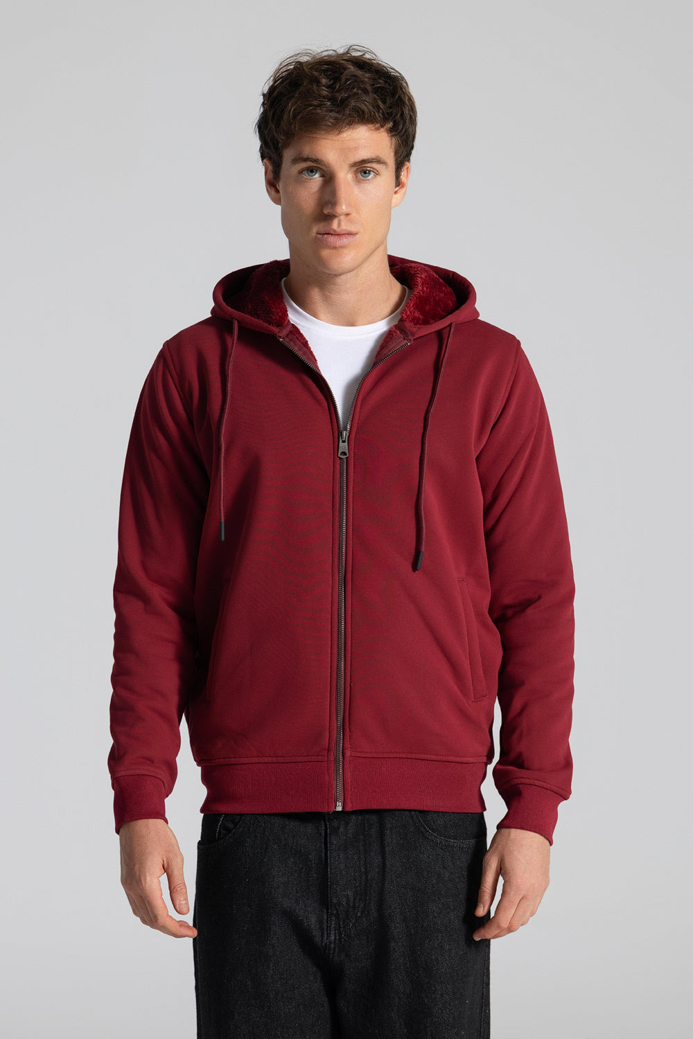 Basic Full Zipper Hoodie Sweatshirt