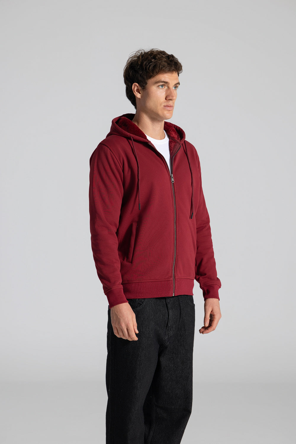 Basic Full Zipper Hoodie Sweatshirt