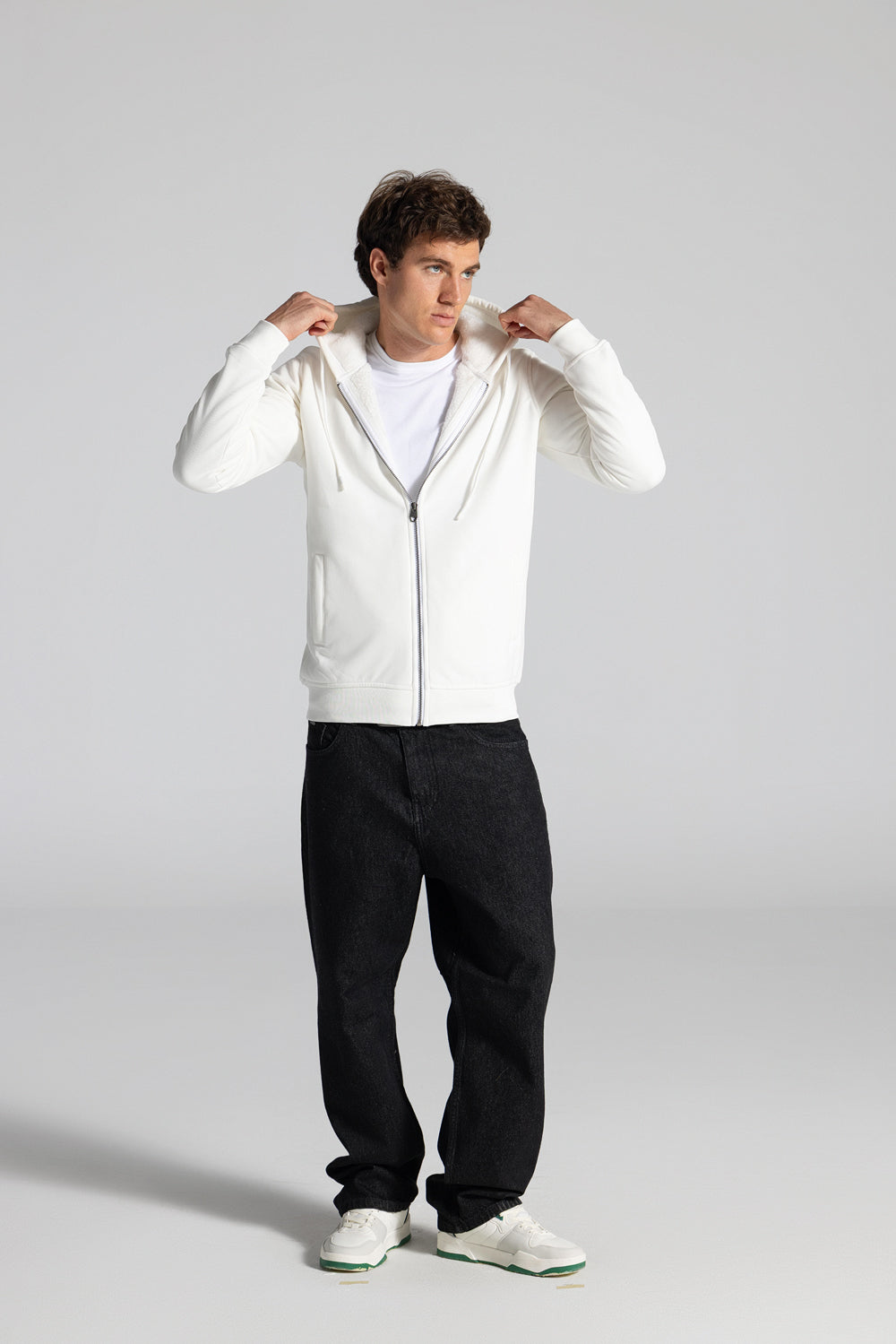 Basic Full Zipper Hoodie Sweatshirt