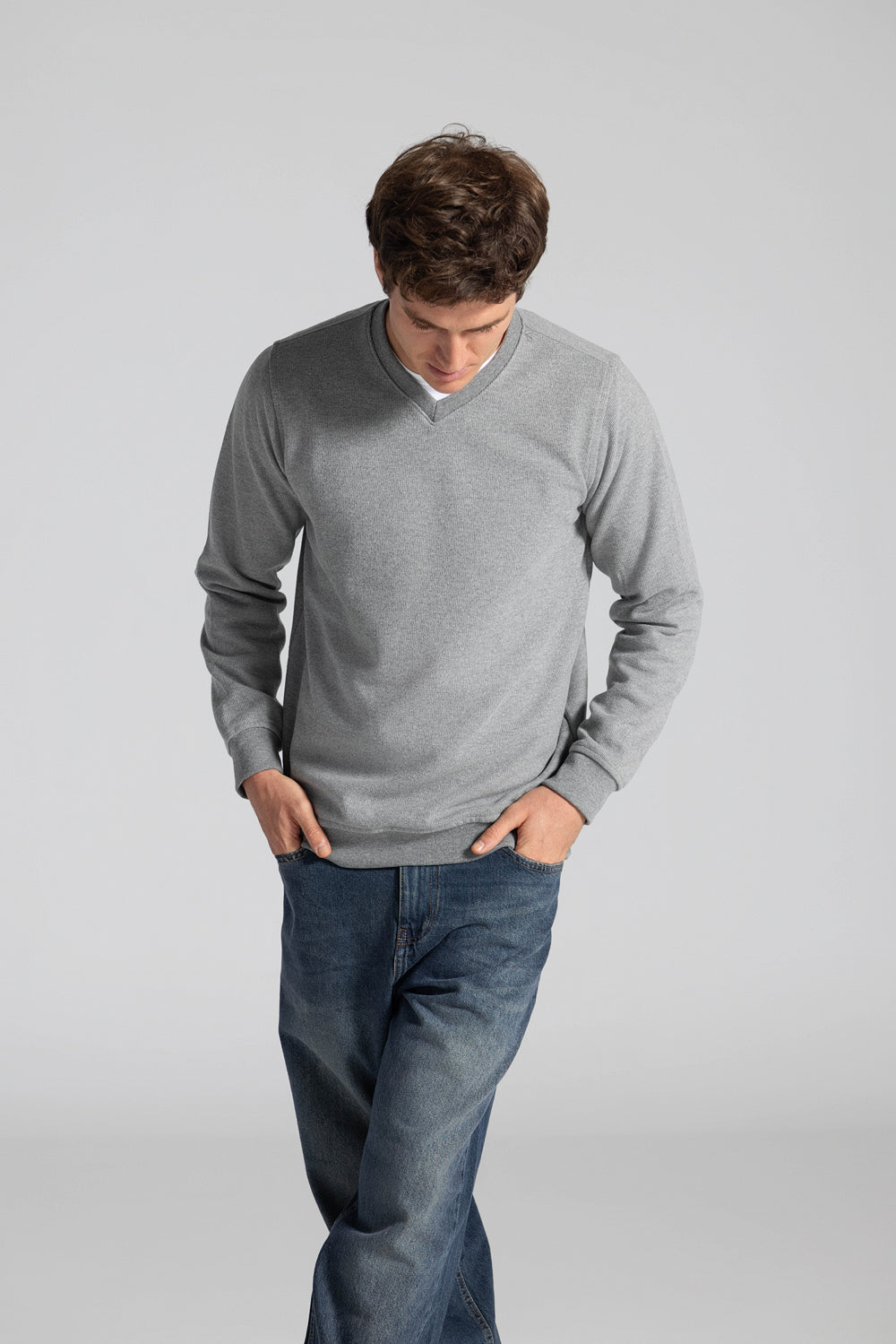 Basic V Neck Sweatshirt