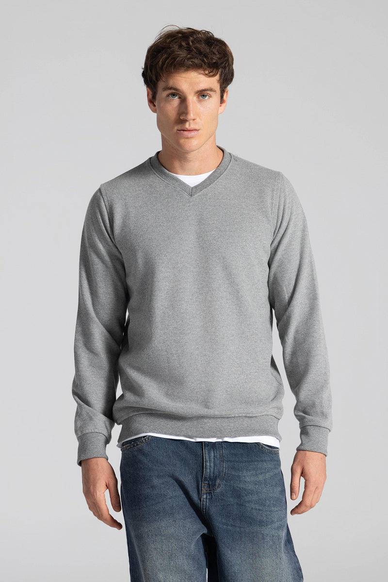 Basic V Neck Sweatshirt