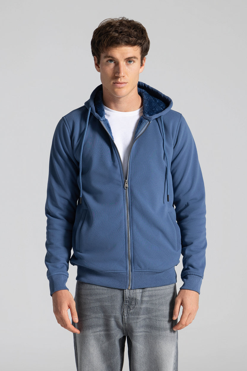 Basic Full Zipper Hoodie Sweatshirt