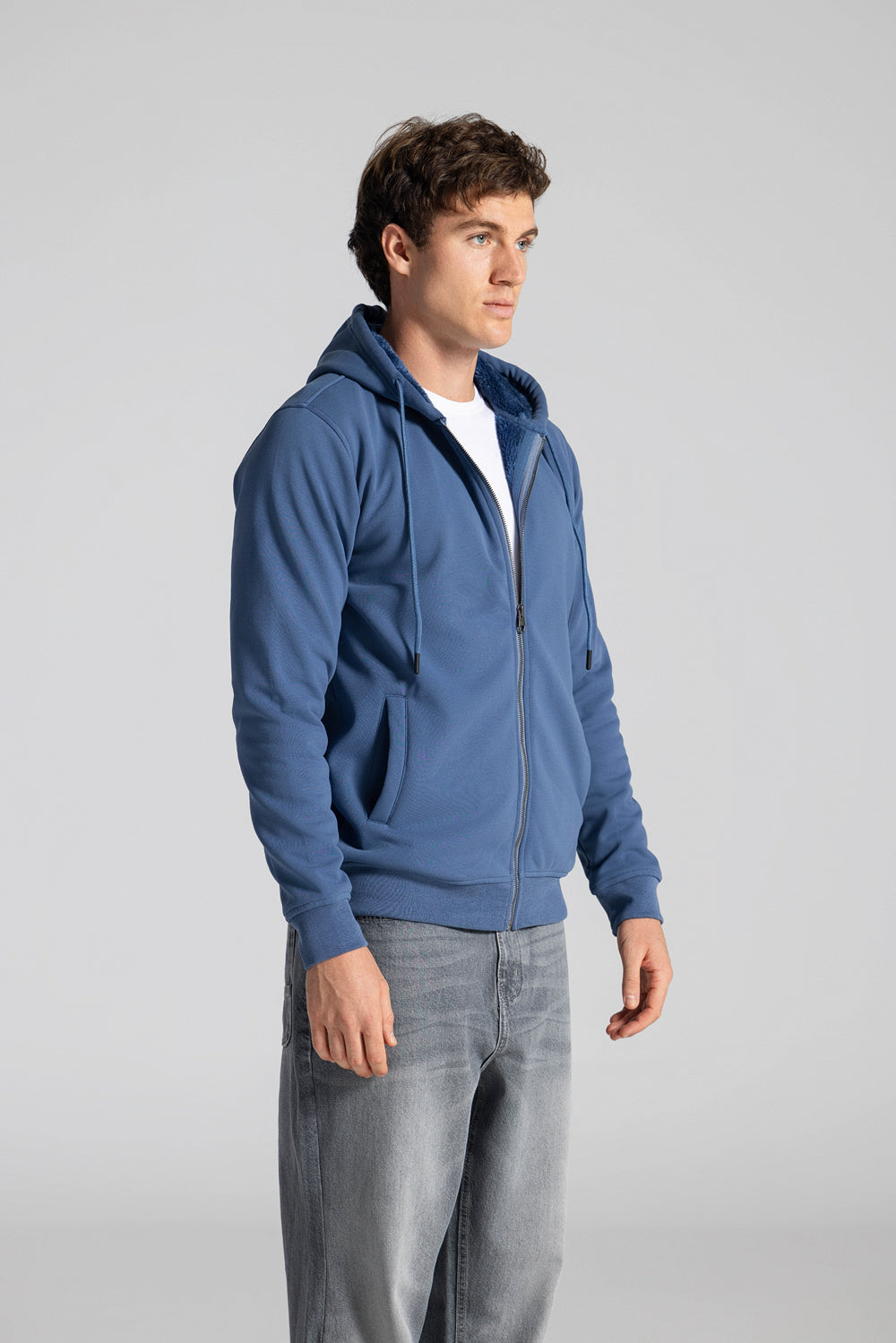 Basic Full Zipper Hoodie Sweatshirt