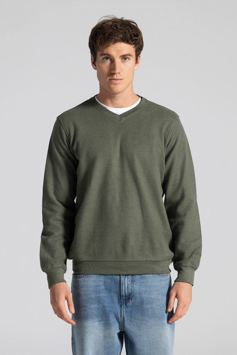 Basic V Neck Sweatshirt