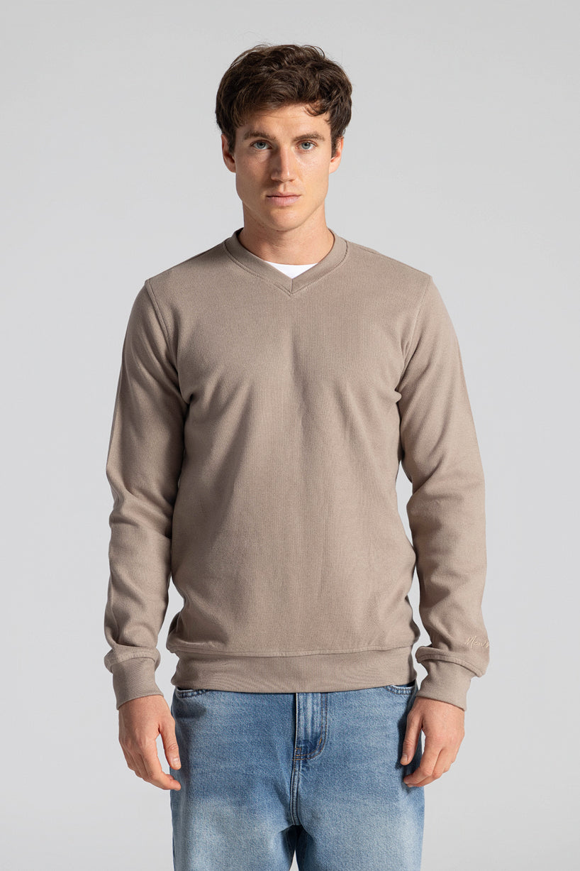 Basic V Neck Sweatshirt