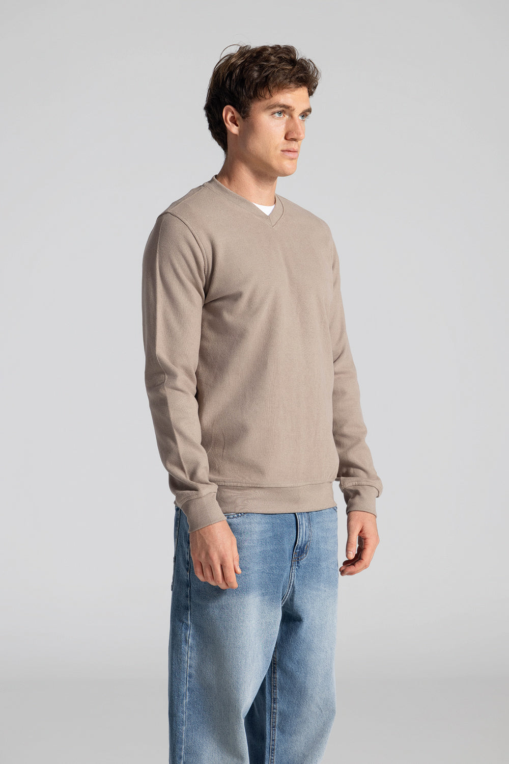 Basic V Neck Sweatshirt