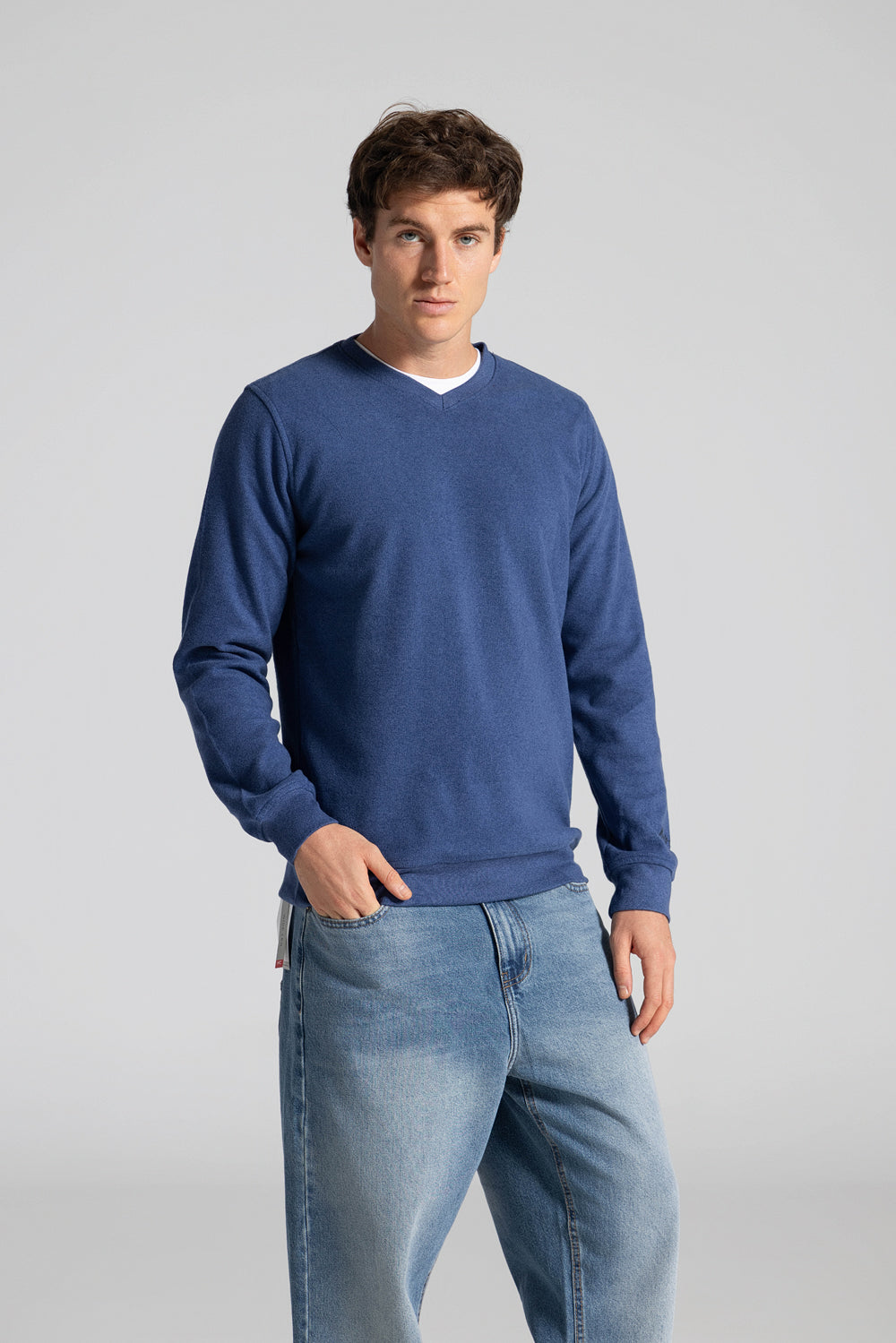 Basic V Neck Sweatshirt