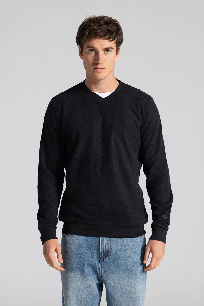 Basic V Neck Sweatshirt