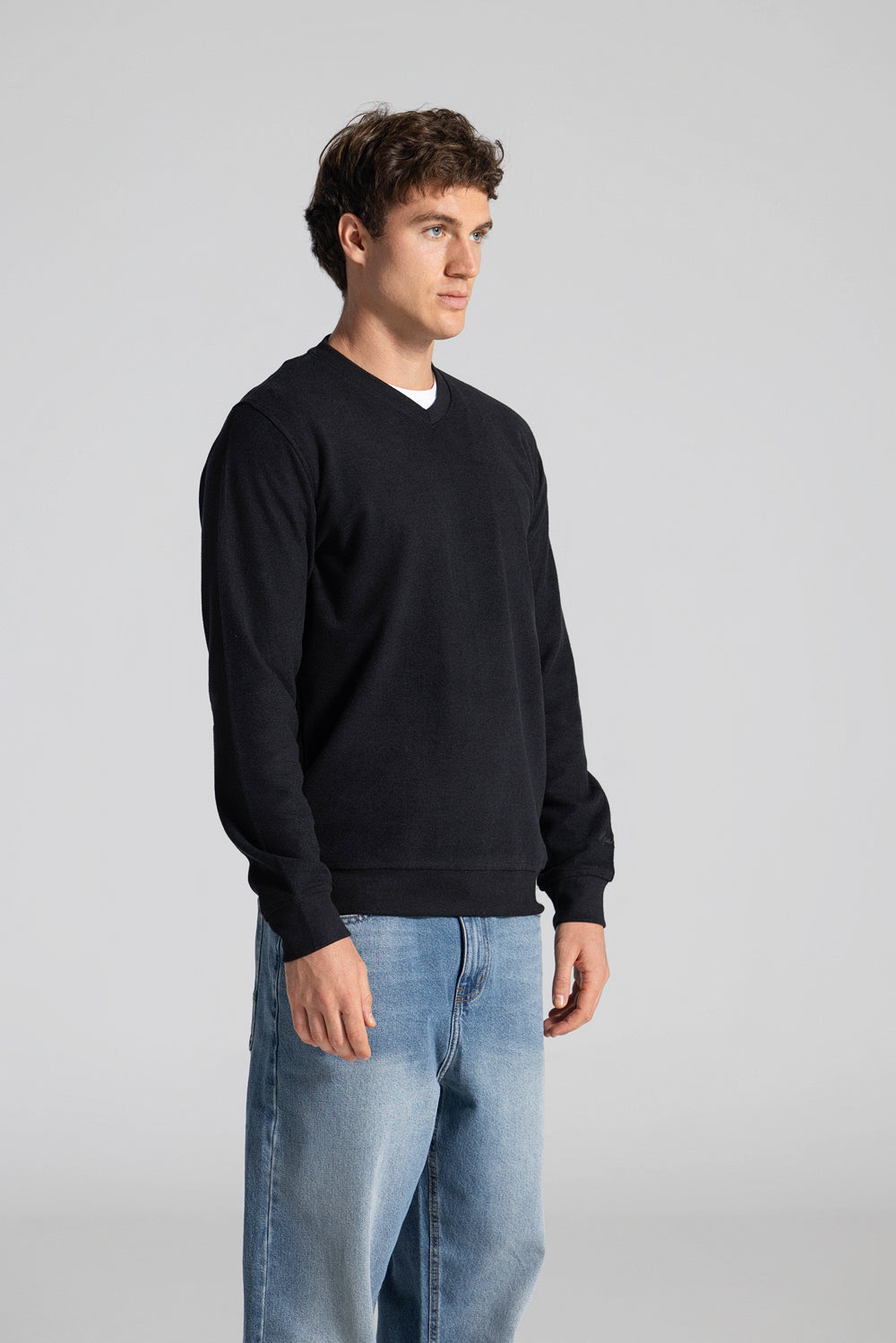 Basic V Neck Sweatshirt