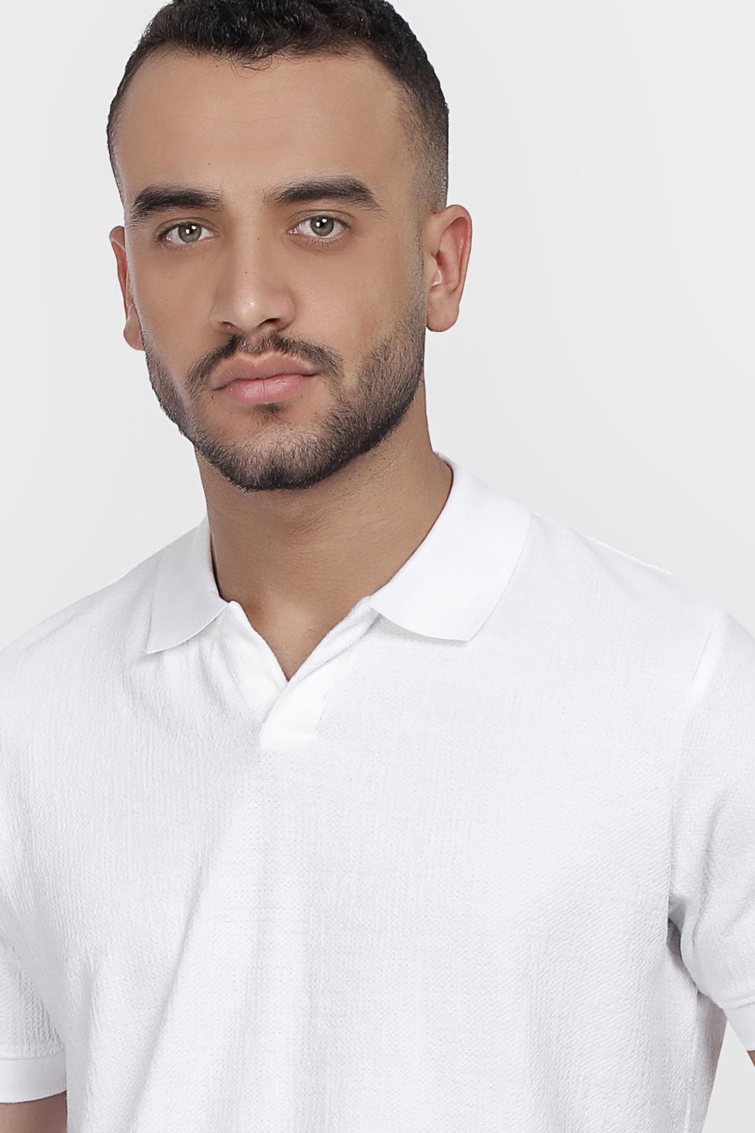 white basic  polo shirt