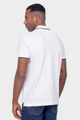 White Zipper Polo Shirt