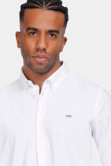 white soft oxford slim fit shirt