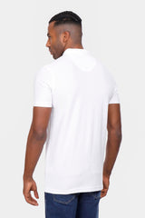 White Zipper Polo Shirt