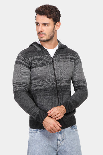 dark grey full zipper pullover