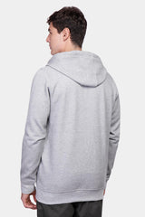Light Grey Zipper Hoodie Sweatshirt