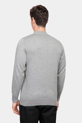 Grey Half Collar Pullover