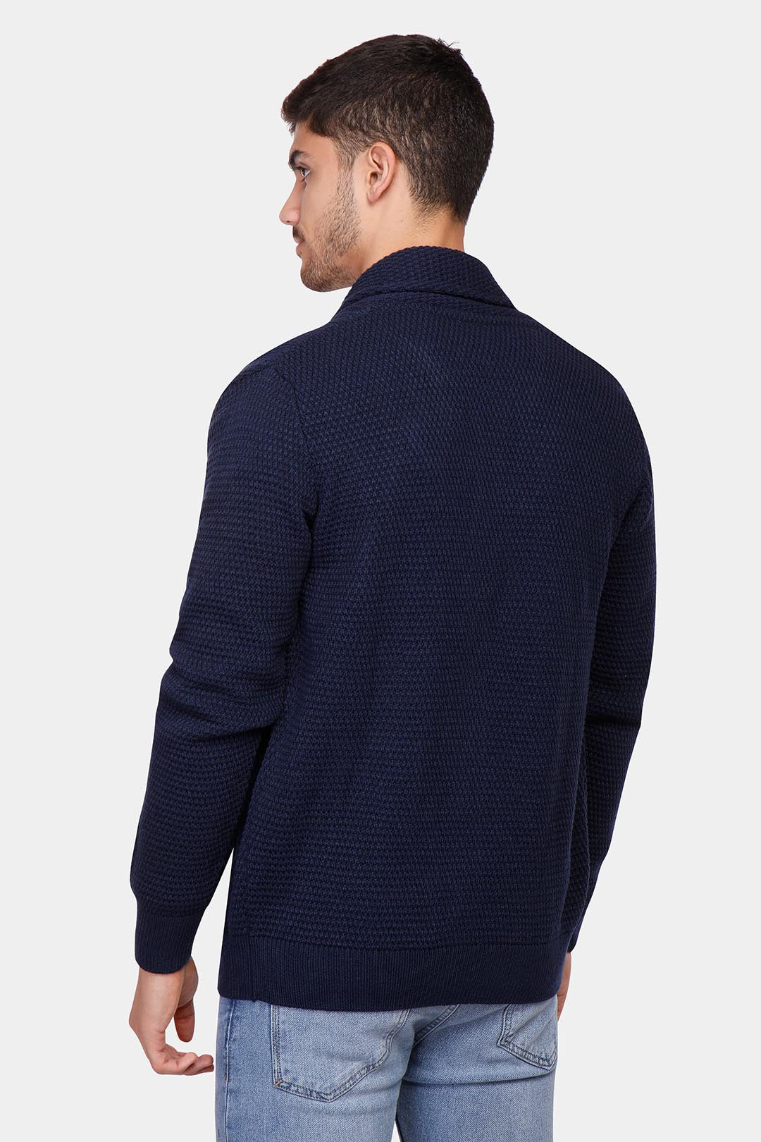 Navy Cardigan Pullover