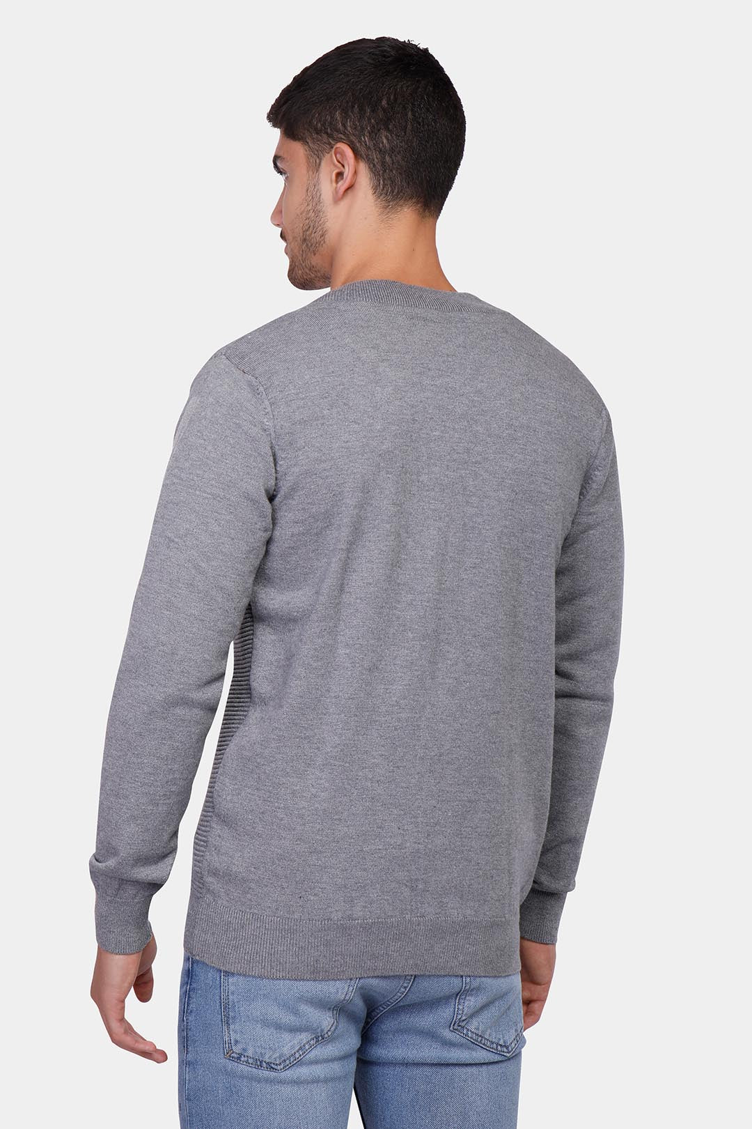 Grey Crew Neck Pullover