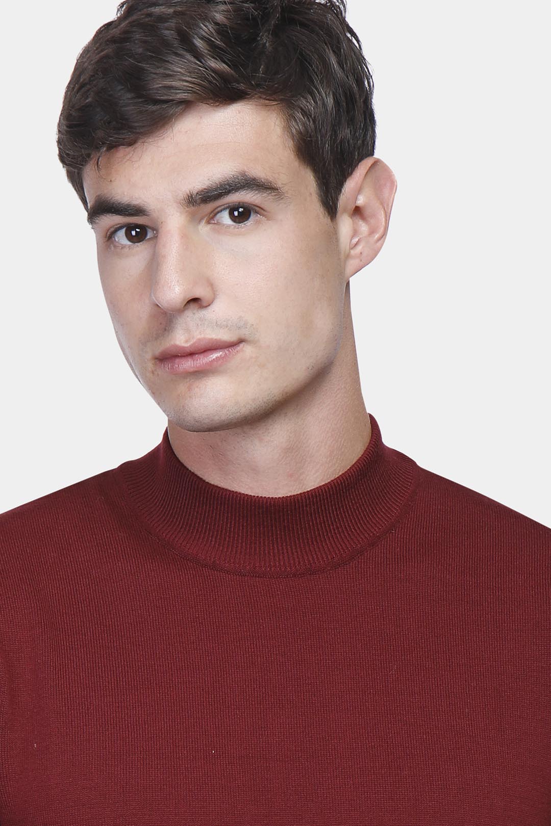 Burgundy Half Collar Pullover