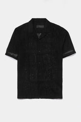 Black Short Sleeve Slim Fit Shirt