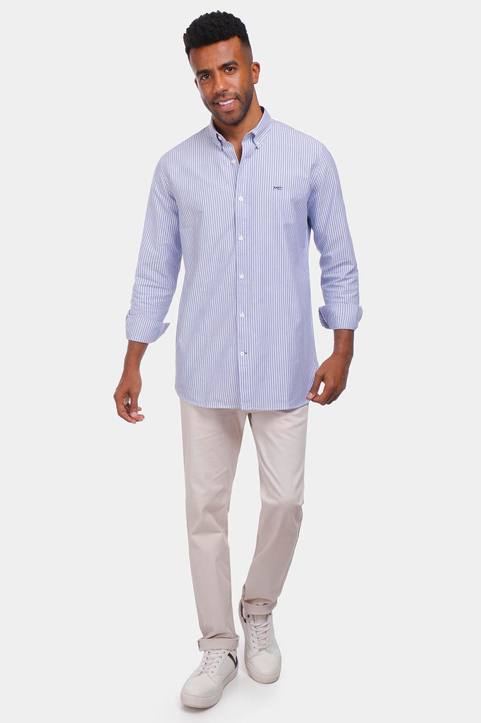 Blue Striped Slim Fit Shirt