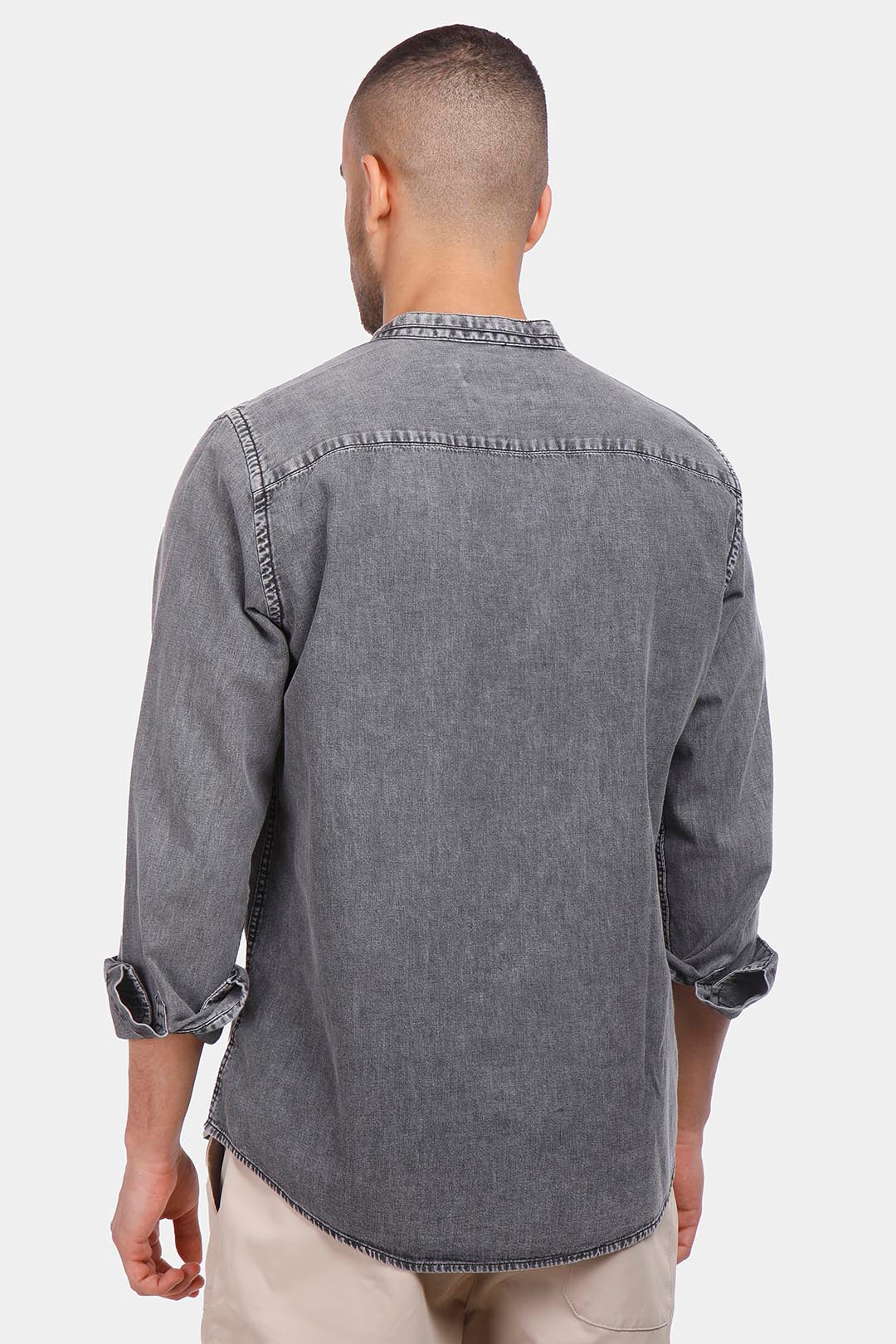 Grey Slim Fit Jean Shirt