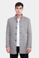 Beige Slim Fit Short Coat