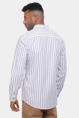 White Striped Slim Shirt