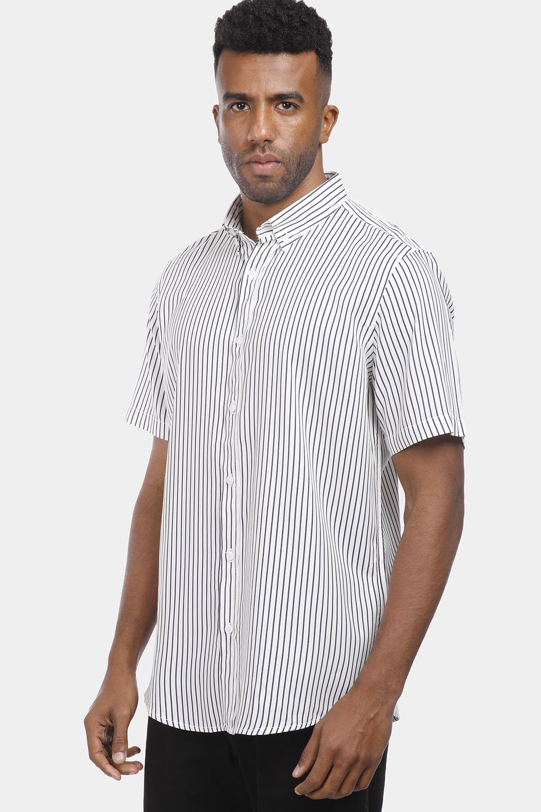 White Striped Slim Fit Shirt