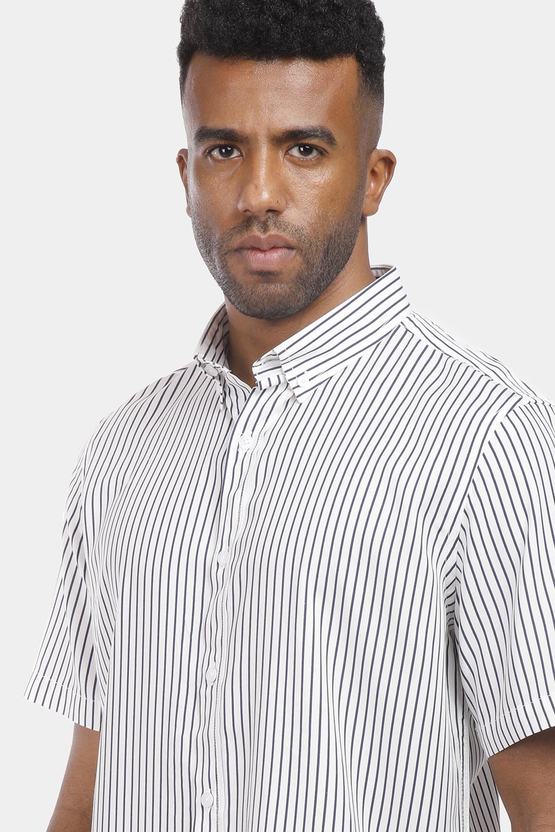 White Striped Slim Fit Shirt