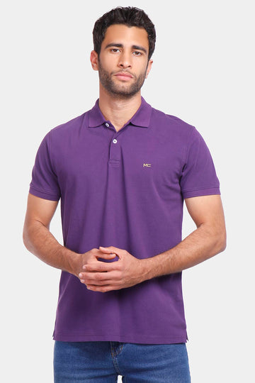 Purple Basic Polo Shirt