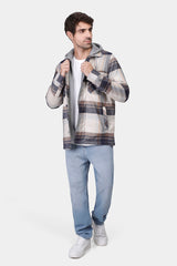 Checked Hoodie Overshirt