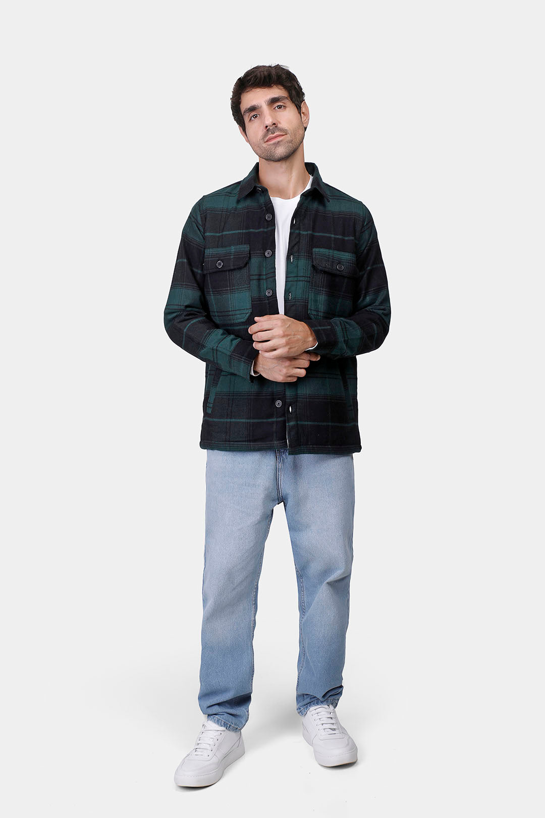 slim fit shirt jacket