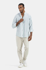 Mint Striped Slim Fit Shirt