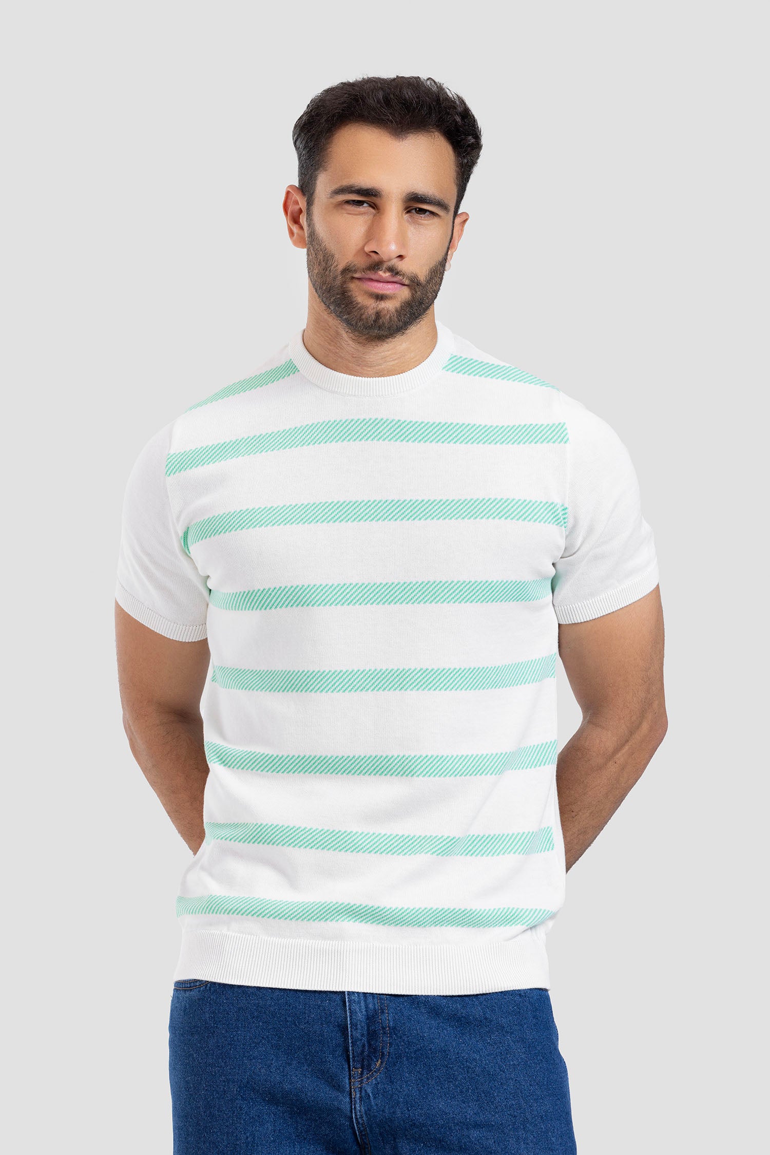 Crew Neck Kintted T-shirt