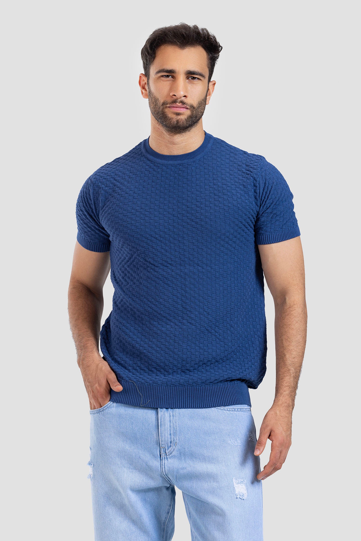 Crew Neck Kintted T-shirt
