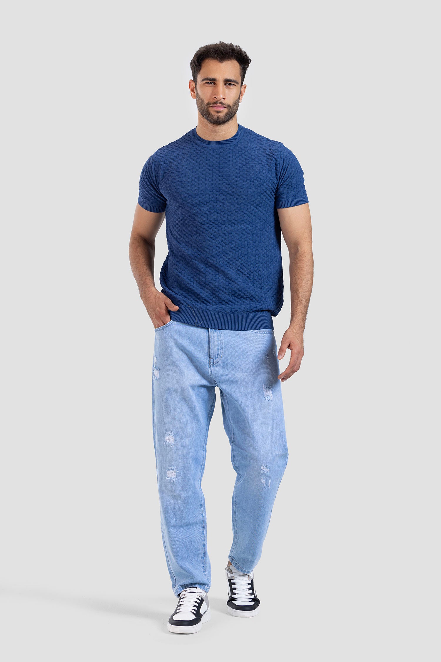Crew Neck Kintted T-shirt