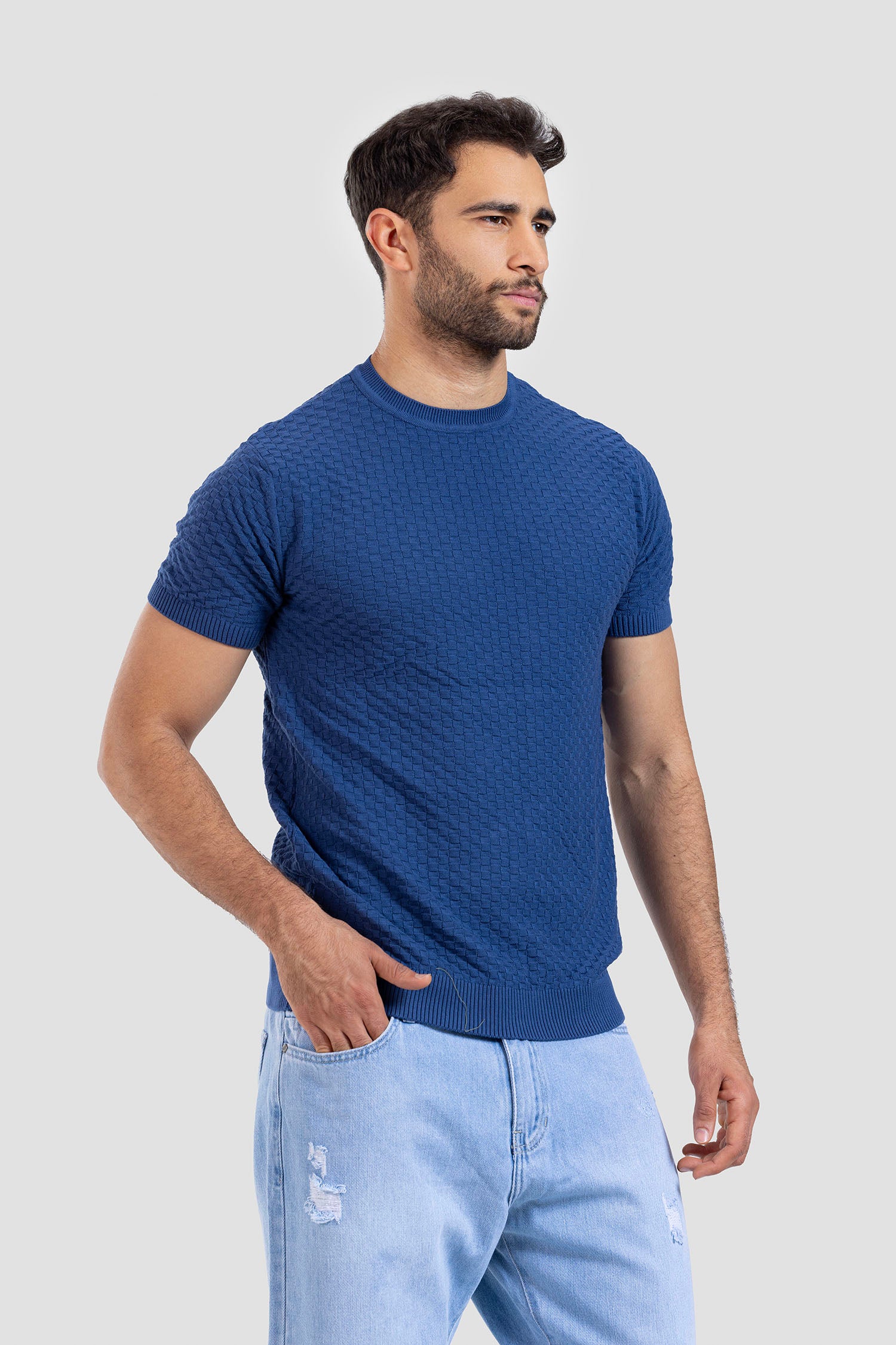 Crew Neck Kintted T-shirt