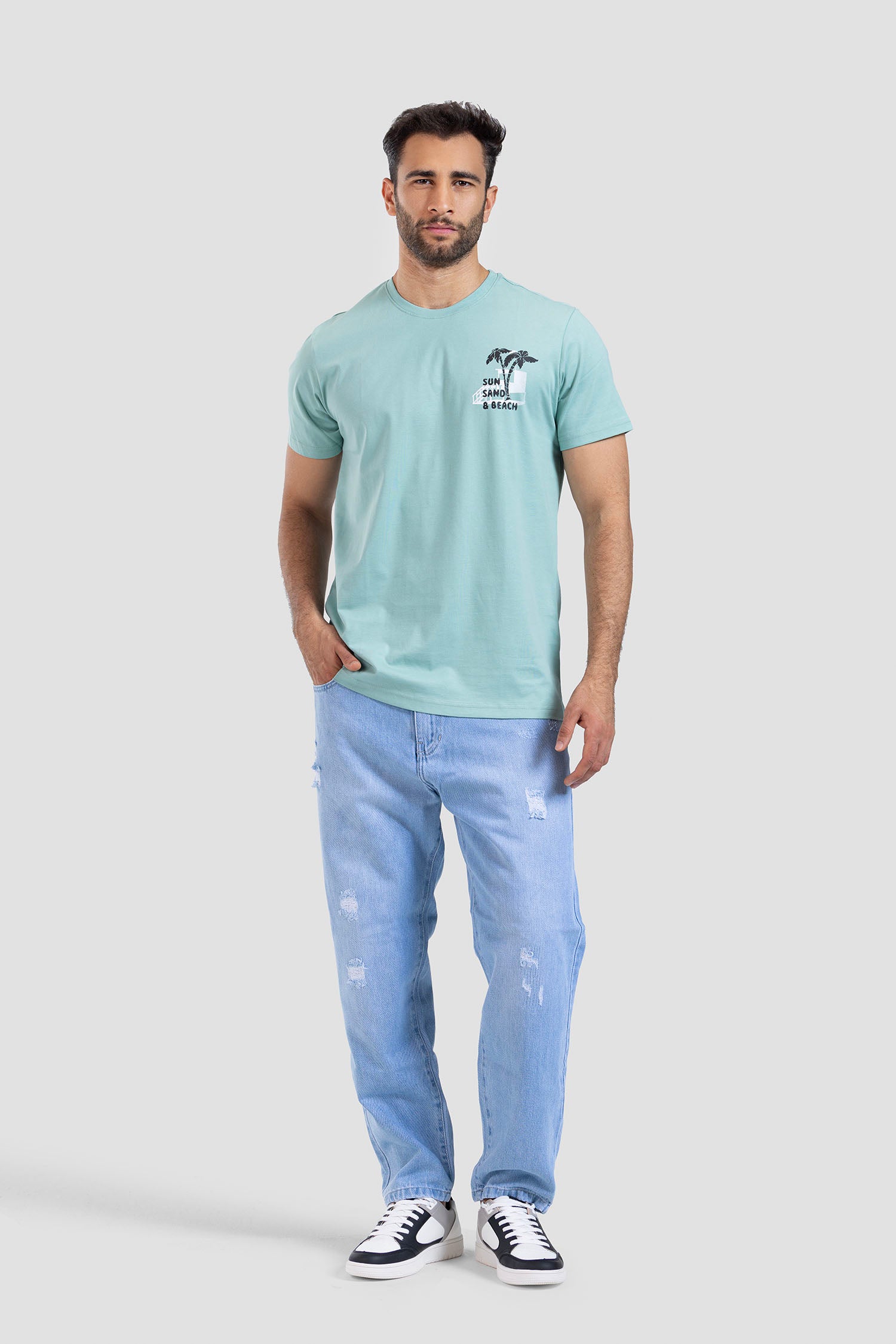 Crew Neck Printed T-shirt