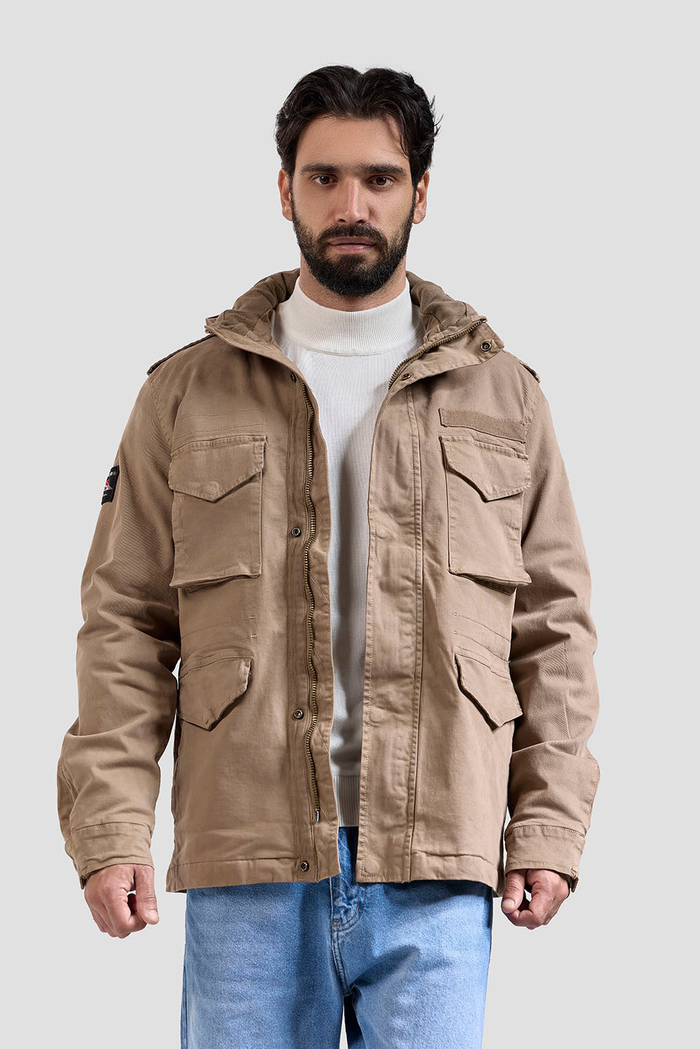 gabardine slim fit jacket