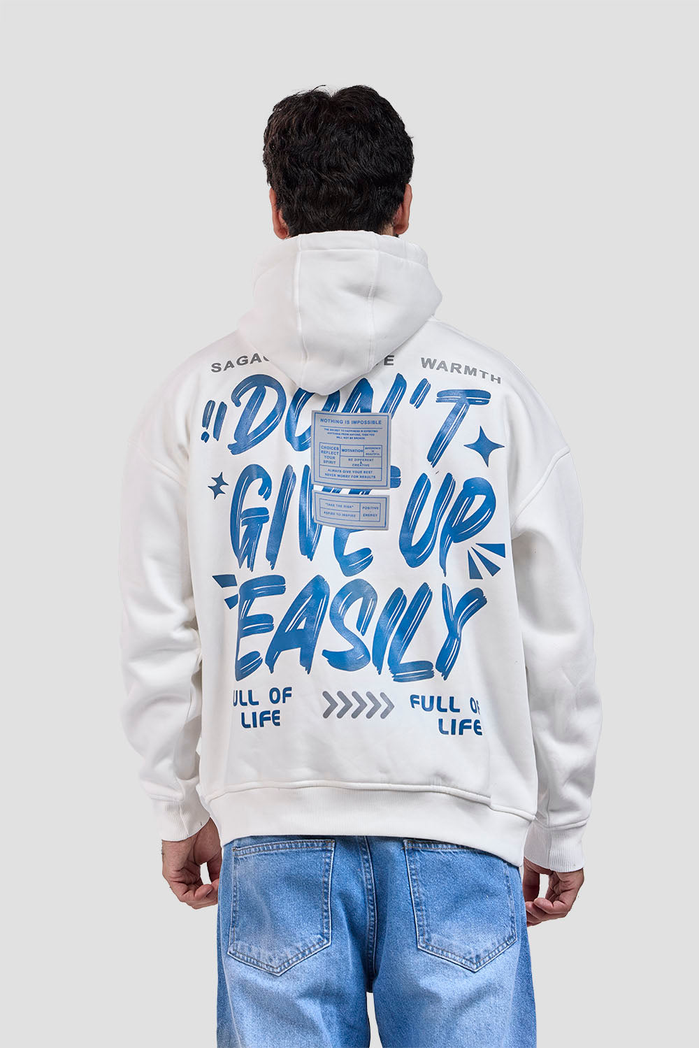 over size printed hoodie sweatshirt