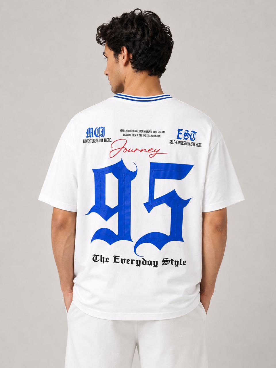 Crew Neck Over Size Printed T-shirt