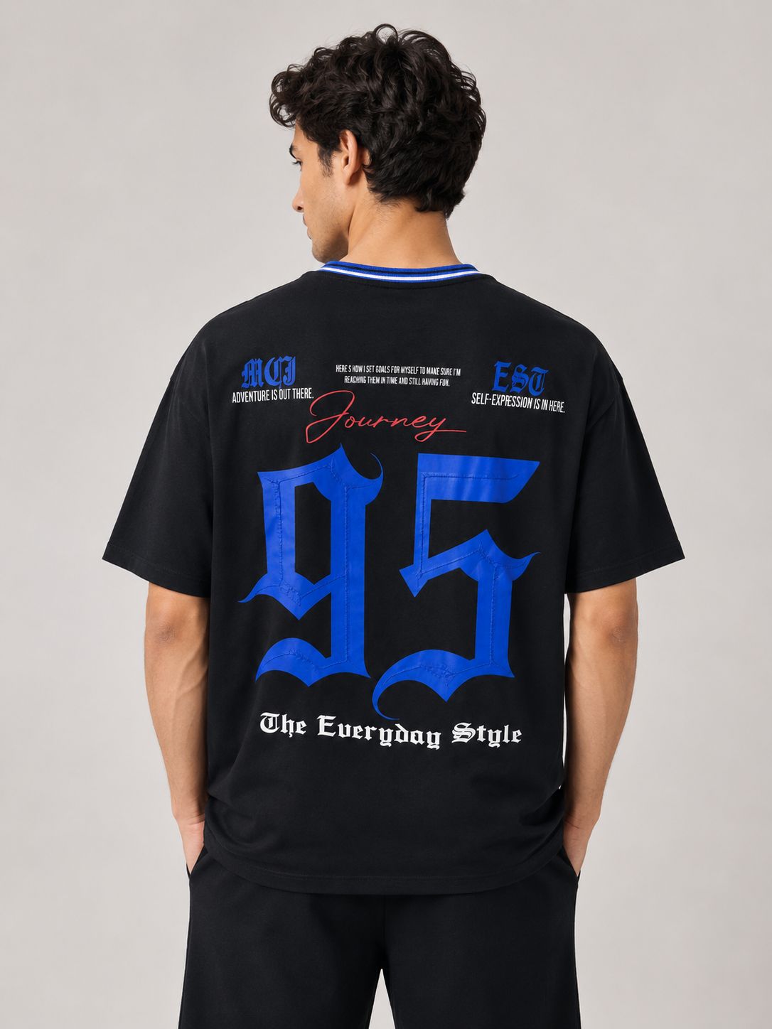 Crew Neck Over Size Printed T-shirt