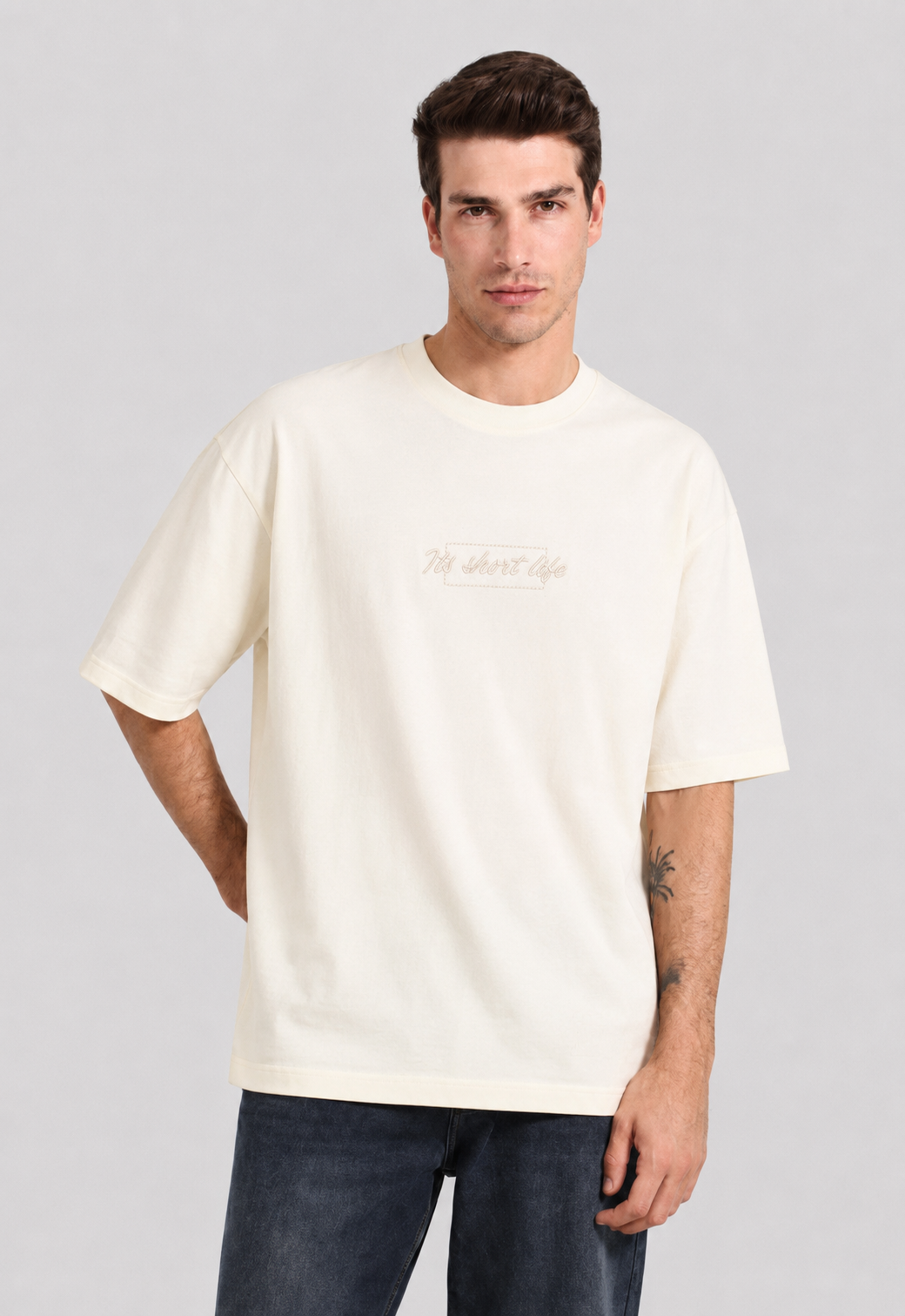 Crew Neck Over Size Printed T-shirt
