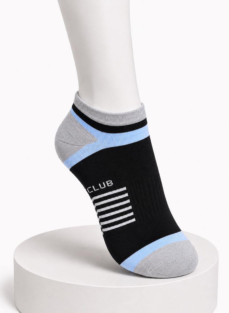 Black Medium Towel Socks