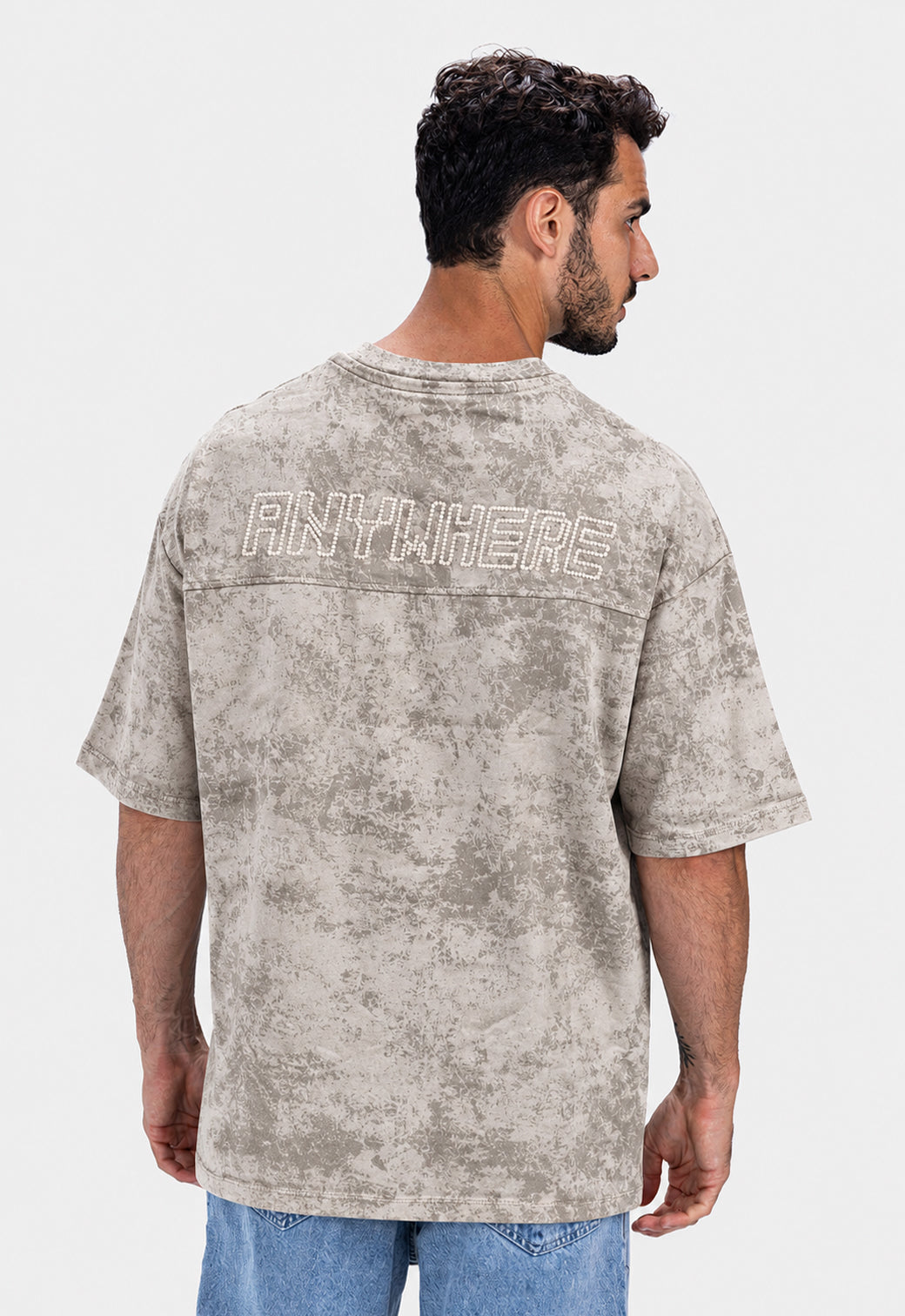 Crew Neck Over Size Printed T-shirt