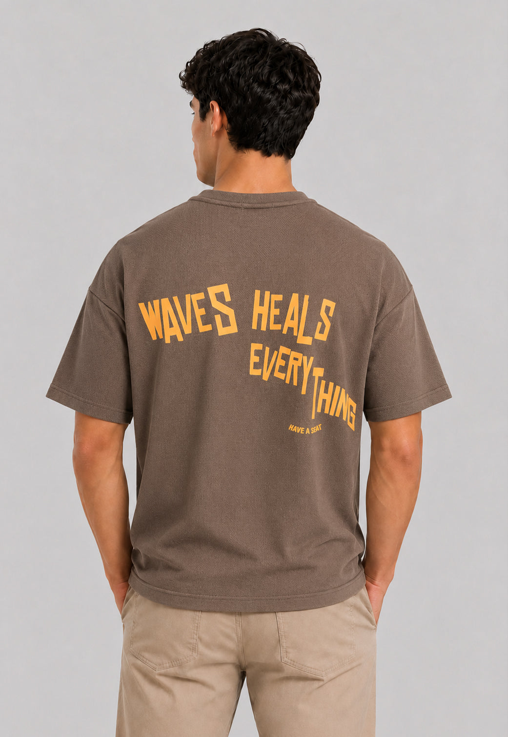 Crew Neck Over Size Printed T-shirt