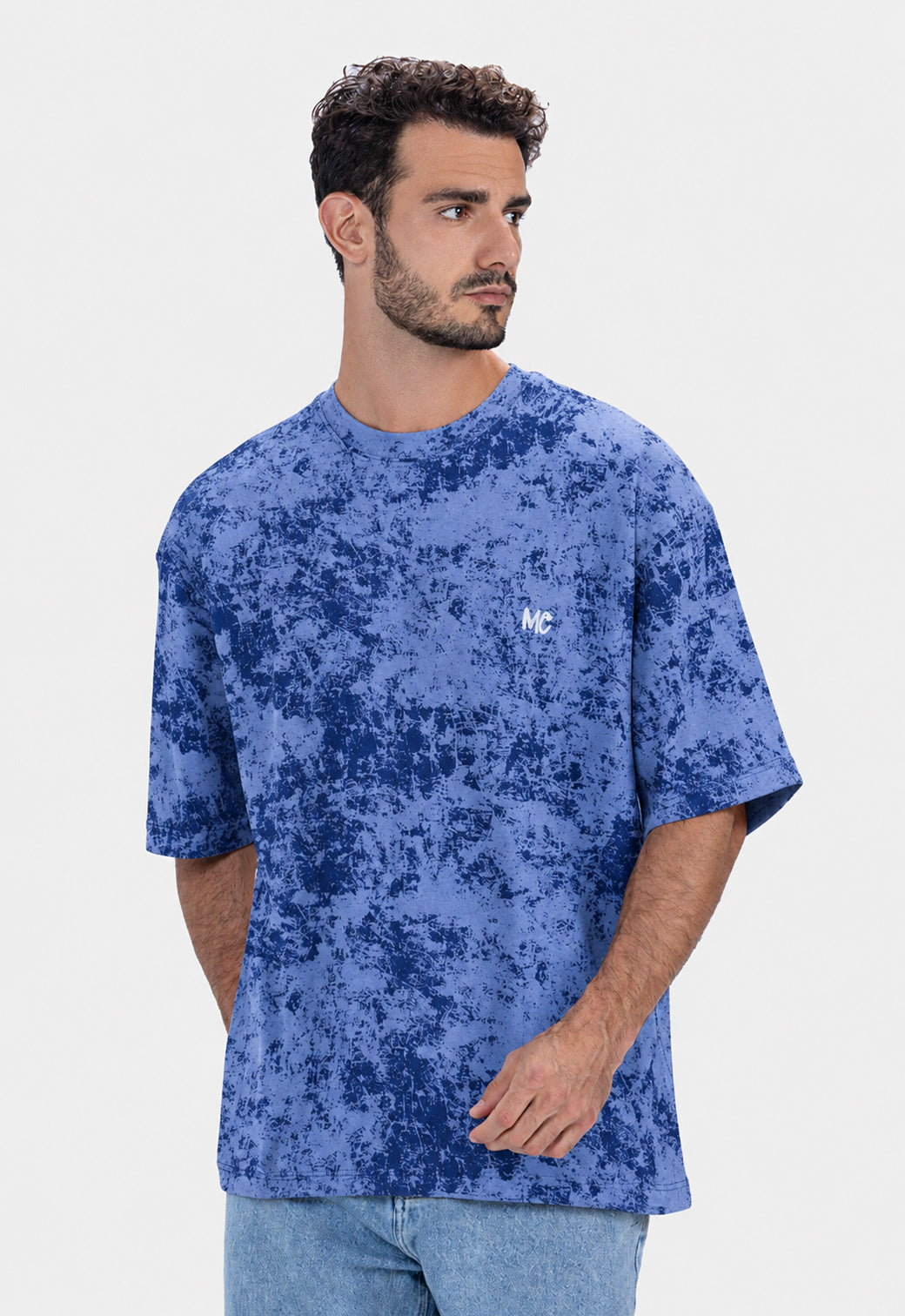 Crew Neck Over Size Printed T-shirt