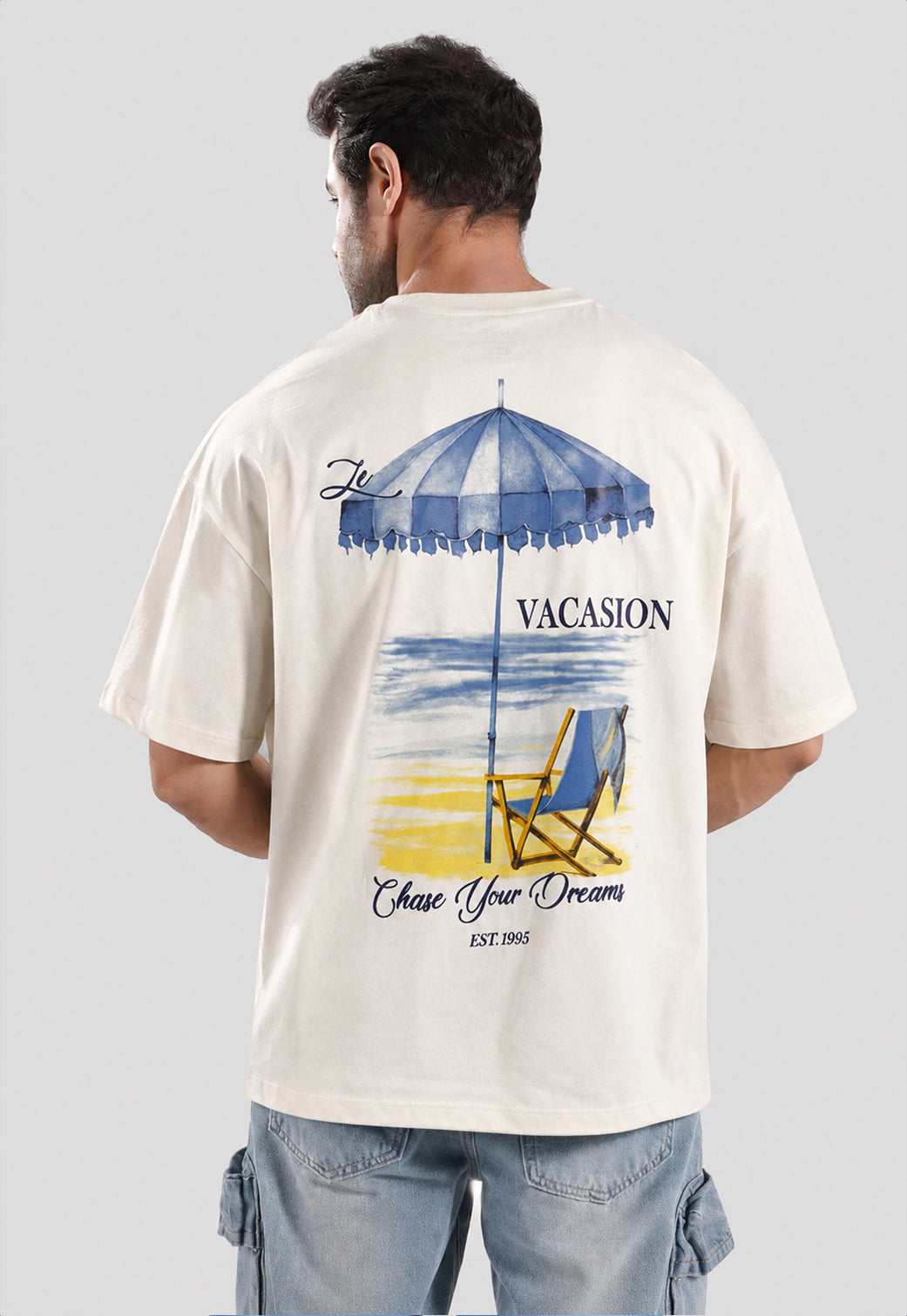 Crew Neck Over Size Printed T-shirt
