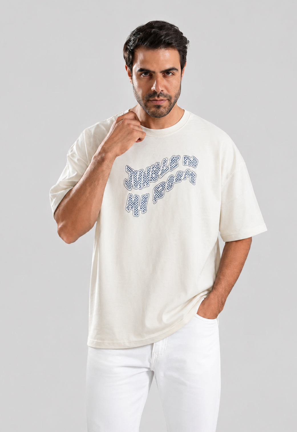 Crew Neck Over Size Printed T-shirt